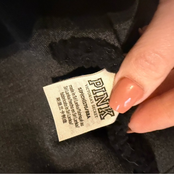 Victoria’s Secret PINK Cozy & Warm Sherpa-Lined Zip-Up Hoodie 🖤✨ Size Small - Picture 2 of 2